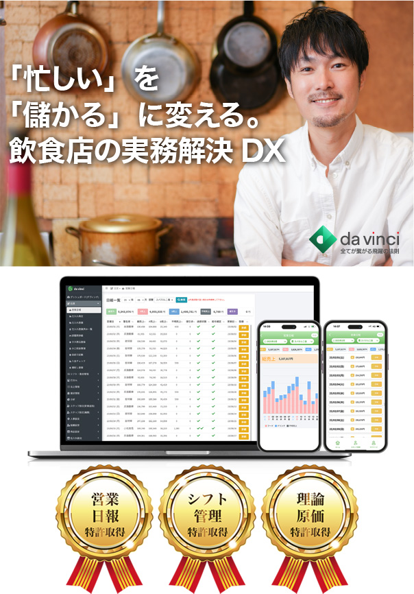「忙しい」を「儲かる」に変える。飲食店の実務解決DX