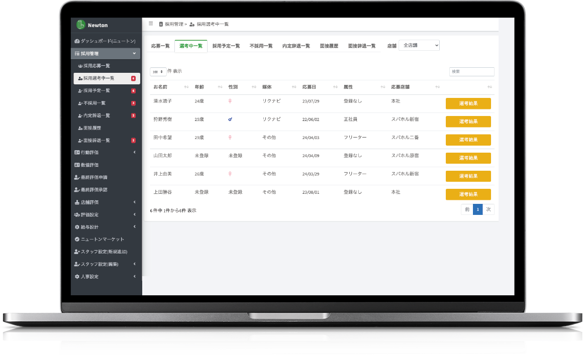 応募管理